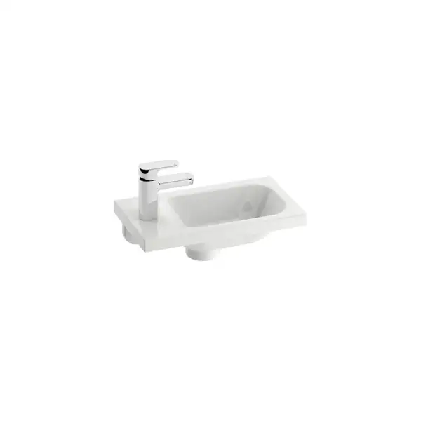 Мини-раковина, отв. для смесителя справа Ravak Chrome 400 х 220 мм (XJGP1100000) фото 1 Aquada.com.ua