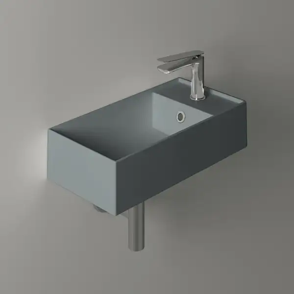 Маленькая (мини) раковина Simas Agile 50 х 27 см, Cemento Matt (AG50CEMENTO) фото 2 Aquada.com.ua