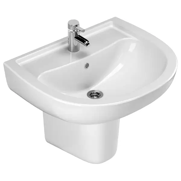 VOLLE VIRGO умывальник 60*50,5*50,5см с полупьедесталом (13-23-600) фото 1 Aquada.com.ua