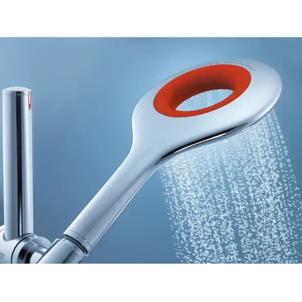 Лейка для душа Grohe Rainshower Icon (хром/красный), 2 вида струи (27443000) фото 4 Aquada.com.ua