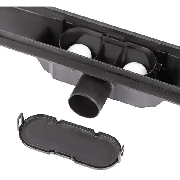 Трап лінійний Qtap Dry FA304-700MBLA з нержавіючою решіткою 700х73 (QTDRYFA304700MBLA) фото 5 Aquada.com.ua