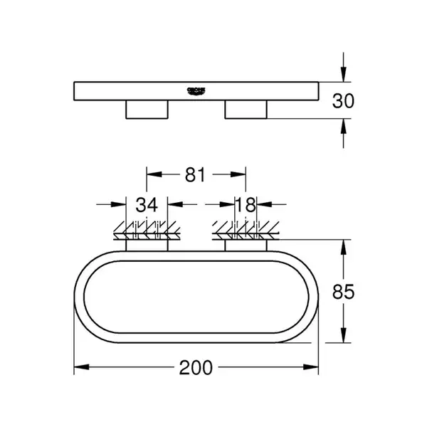 Тримач для рушників Grohe Selection (41035000)