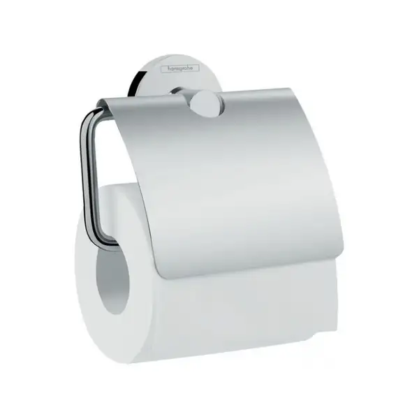 HANSGROHE Держатель туалетной бумаги, с крышкой, хром Logis (41723000) фото 1 Aquada.com.ua