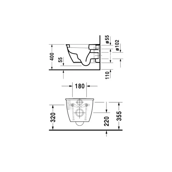 Унитаз подвесной Duravit Darling New (с сиденьем Soft Close) (2545090000+0069890000) фото 3 Aquada.com.ua