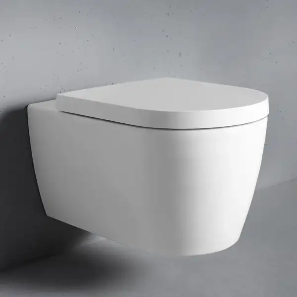 Унитаз подвесной Rimless (безободковый) Duravit Me by Starck с сиденьем (45290900A11) фото 2 Aquada.com.ua
