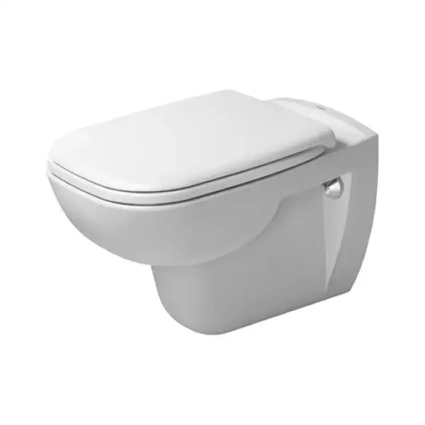 DURAVIT D-CODE Rimless унитаз подвесной 56,5*40*45см, в комплекте с сиденьем с автомат. закрыванием (45700900A1) фото 1 Aquada.com.ua