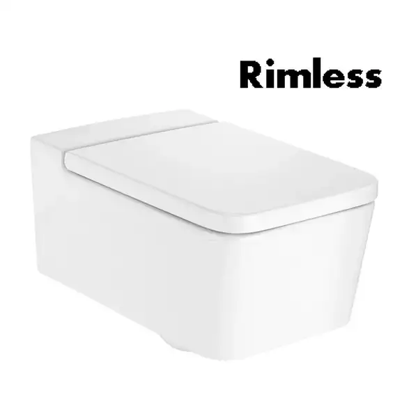 ROCA INSPIRA Square унитаз 370*560*440мм, подвесной, квадратный, Rimless, горизонтальный выпуск (A346537000) фото 1 Aquada.com.ua