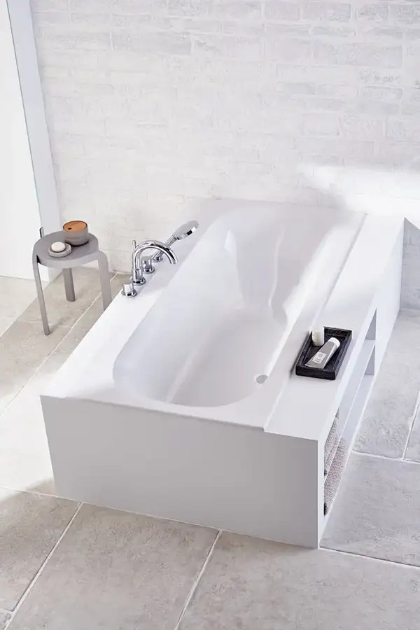 Ванна акриловая 80 х 180 см Geberit Soana Slim rim Duo с ножками (554.004.01.1) фото 3 Aquada.com.ua