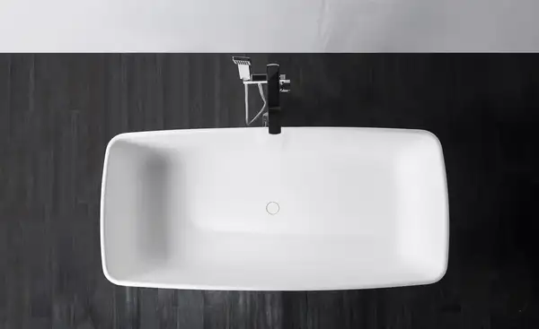 VOLLE Ванна 168*80*53см отдельностоящая каменная Solid surface (12-40-034) фото 5 Aquada.com.ua