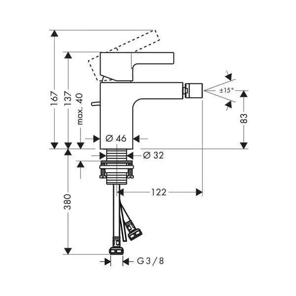 HANSGROHE Metris S Змішувач для біде, хром (31261000)