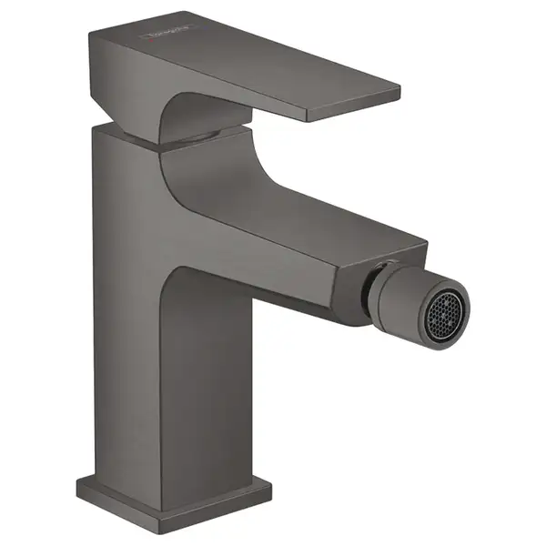 Смеситель для биде Hansgrohe Metropol (цвет - чёрный матовый хром ), с донным клапаном Push-Open (32520340) фото 1 Aquada.com.ua