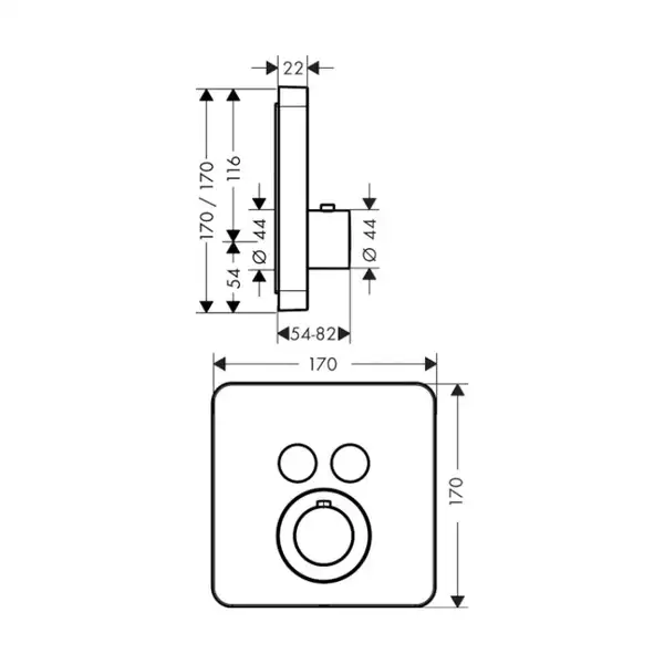 Axor Citterio Shower Select Термостат для душу, хром (36707000)