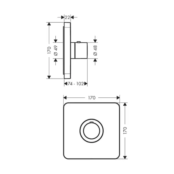 Axor Shower Select Highflow Термостат для душу, хром (36711000)