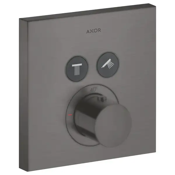 Термостат на 2 потребителя, скрытого монтажа Axor ShowerSelect (цвет - матоый чёрный хром) (36715340) фото 1 Aquada.com.ua