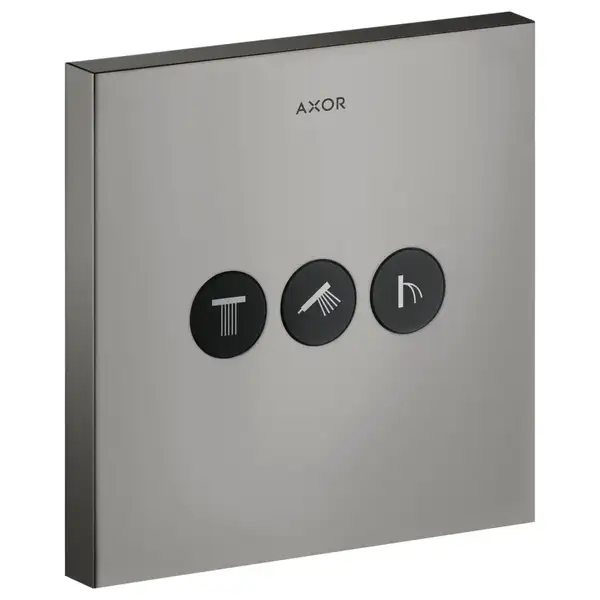 Вентиль скрытого монтажа для 3 потребителей Axor ShowerSelect (цвет - полированный чёрный хром) (36717330) фото 1 Aquada.com.ua