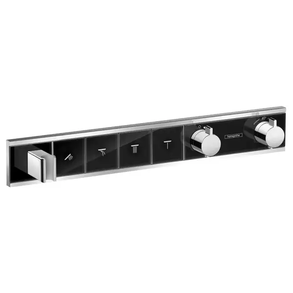 Термостат, скрытого монтажа, на 4 потребителя Hansgrohe RainSelect (цвет - хром/чёрный) (15357600) фото 1 Aquada.com.ua