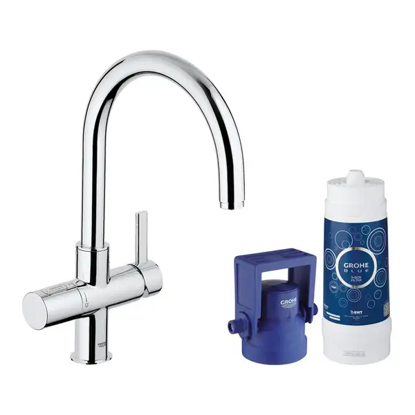 Grohe Blue Pure Смеситель кухонный с фильтром, хром (33249001)