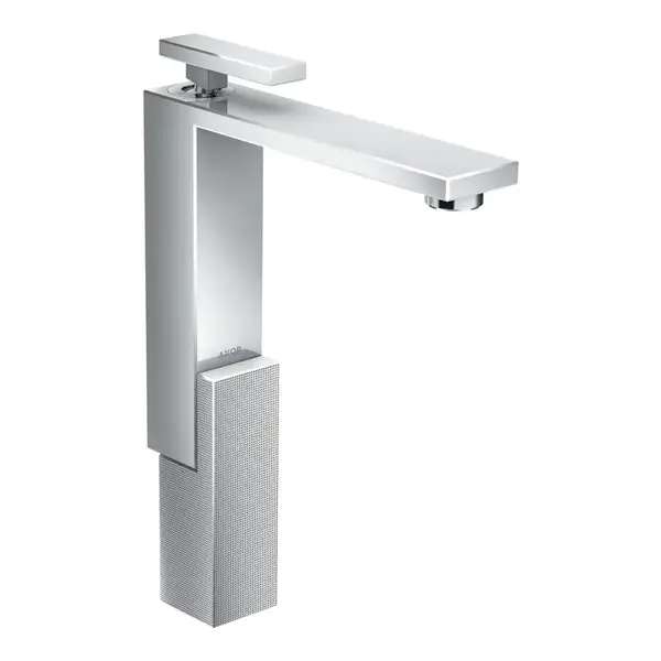 Змішувач для умивальника Axor Edge 280 Push-Open, з алмазною огранюванням, хром (46031000)