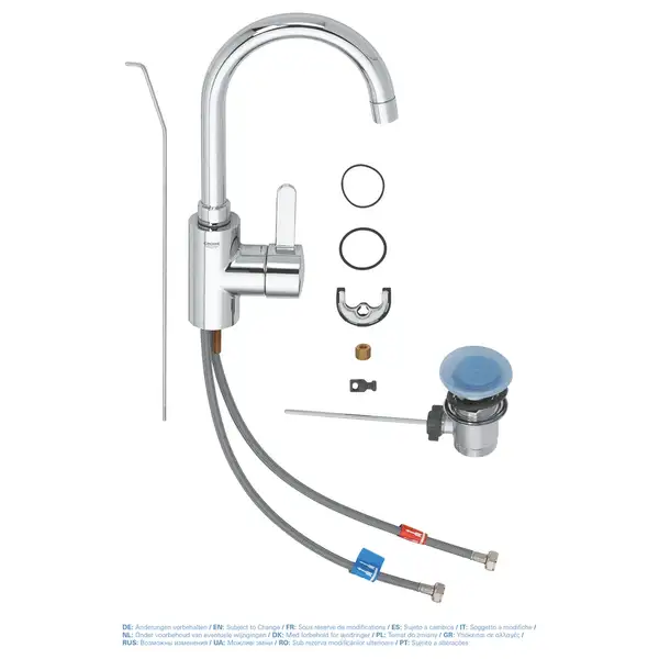 Змішувач для раковини L-розміру Grohe Eurosmart Cosmopolitan (32830001)