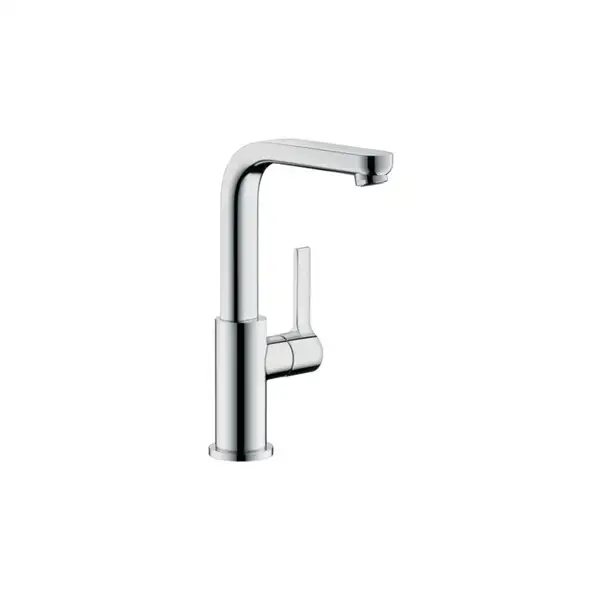 Смеситель для раковины, однорычажный Hansgrohe Metris S (цвет - хром), с донным клапаном (31159000) фото 1 Aquada.com.ua