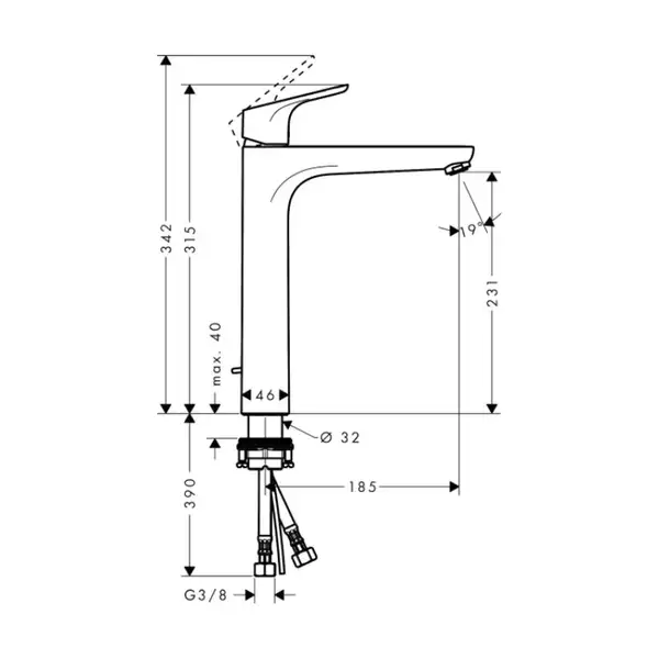 HANSGROHE Focus E 230 Смеситель для умывальника, хром (31531000)
