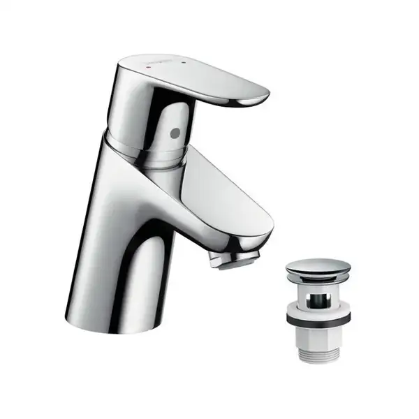Cмеситель для раковины однорычажный Hansgrohe Focus E (цвет - хром), с донным клапаном (31604000) фото 1 Aquada.com.ua