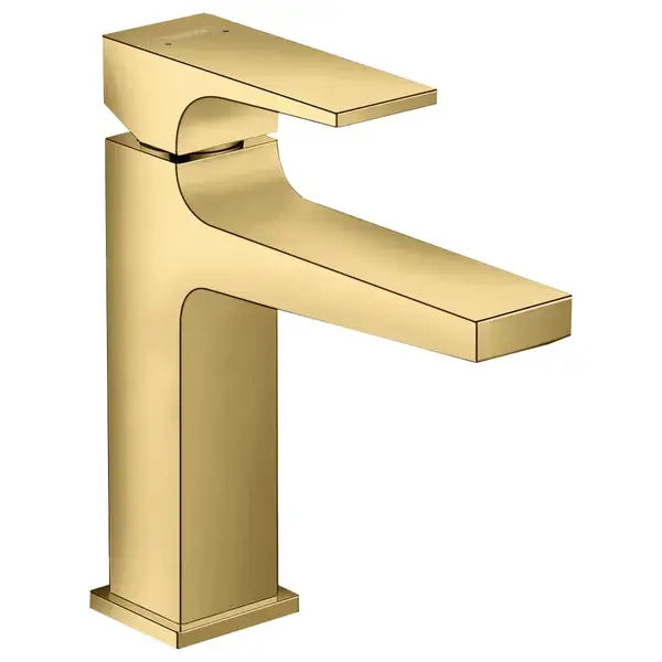 Смеситель для раковины Hansgrohe Metropol (цвет - полированное золото), с донным клапаном Push-Open (32507990) фото 1 Aquada.com.ua