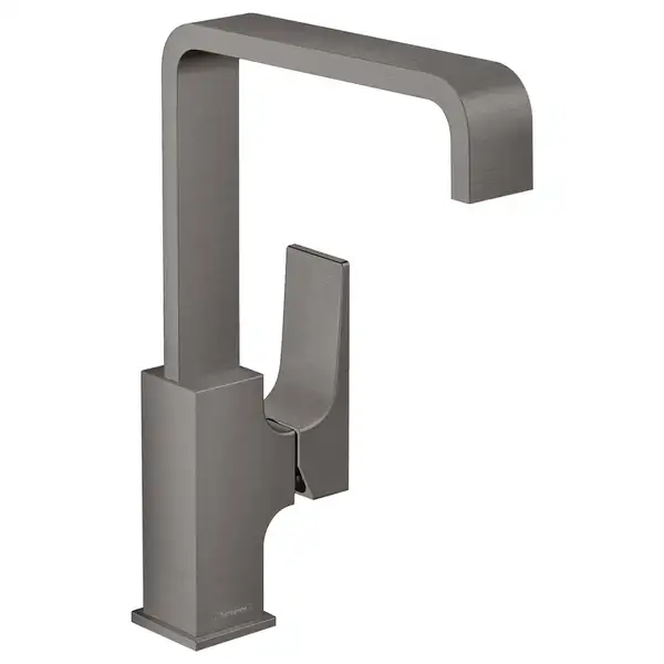 Смеситель для раковины Hansgrohe Metropol (цвет - чёрный матовый хром), с донным клапаном Push-Open (32511340) фото 1 Aquada.com.ua