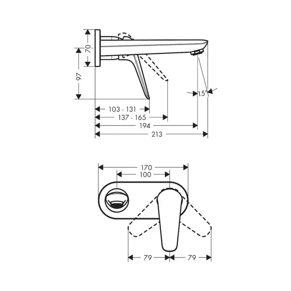Hansgrohe Novus Смеситель для умывальника, хром (71127000)
