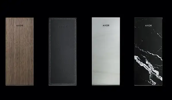 Смеситель для ванны напольный Axor MyEdition (цвет - хром/мрамор), с душевым гарнитуром (47442000+47914000) фото 2 Aquada.com.ua