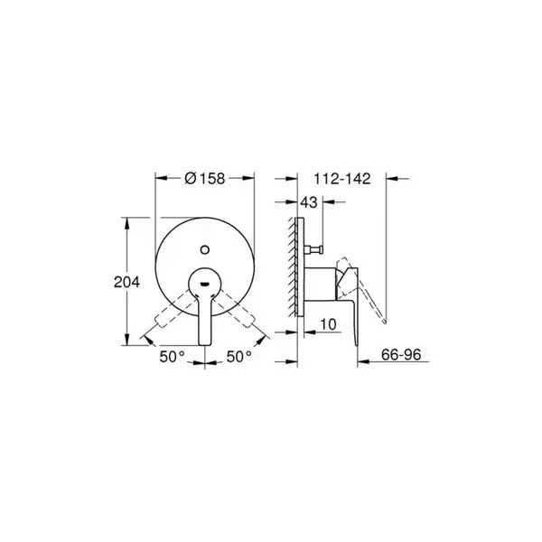 Grohe Lineare New Смеситель для душа, хром (24064001)
