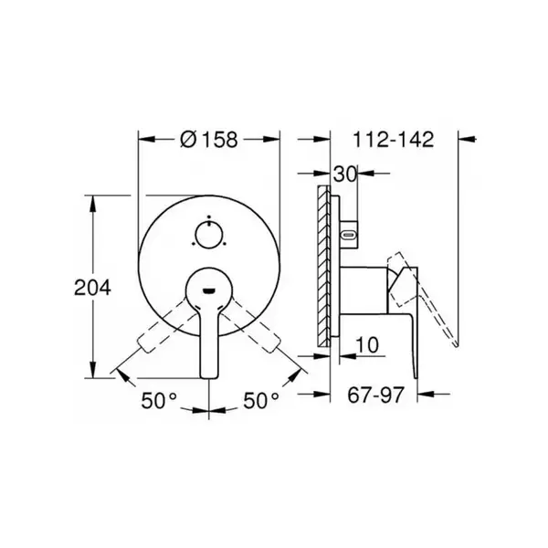 Grohe Lineare New Смеситель для ванны, хром (24095001)