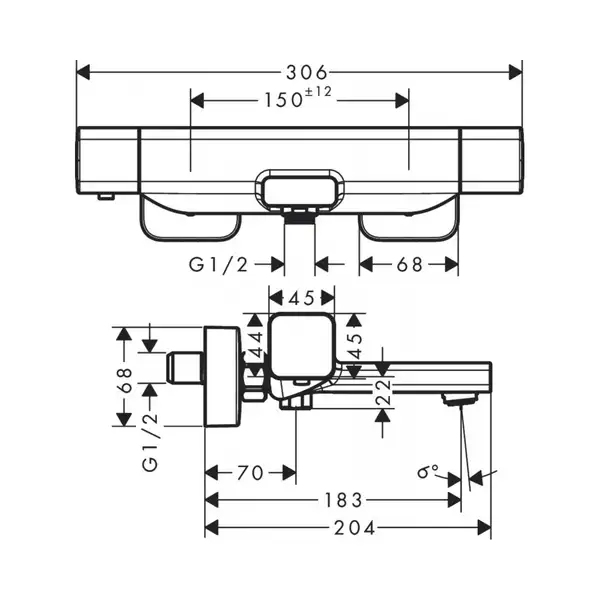 Hansgrohe Ecostat E Термостат для ванни, хром (15774000)