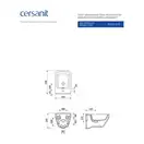 Cersanit CREA Біде підвісне, прямокутне (CCBW1001400757)