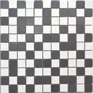 KOTTO Мозаїка СМ 3106 C2 estet white/estet graphite  300 х 300 х 9   ( 25 х 25 ) Кераміка Лео УКРАЇНА (СМ 325106)