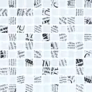 KOTTO Мозаїка скляна GMP 0425013 С2 print 12/white mat 300x300 (кубик 2,5х2,5) Кераміка Лео УКРАЇНА