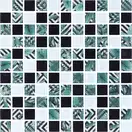 KOTTO Мозаїка скляна GMP 0825021 С3 print 24/white/black 300 x 300 х 8   ( 25 х 25 ) Кераміка Лео УКРАЇНА