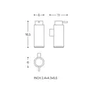 Дозатор для рідкого мила настінний Cosmic Logic, матова сталь (2260304)