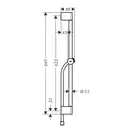 Душова штанга Hansgrohe Pulsify 65 см зі шлангом 160 см, Chrome (24400000)