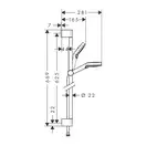 Hansgrohe Crometta Vario Green Душевой гарнитур, хром/белый (26555400)