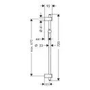 Душова штанга Hansgrohe Unica Reno 72 см (колір - хром) 27704000HG