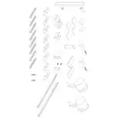 KOER SR SW01-90x200-TR-01 Бічна стінка, хром (KR5381)