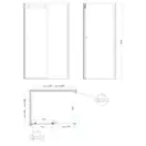 KOER SR SW01-90x200-TR-07 Стенка душевой, графит (KR5382)