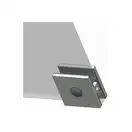 Koer SR SD02-140x200 Дверь в нишу, прозрачное стекло, хром (KR5383)