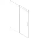 Koer SR SD02-140x200 Дверь в нишу, прозрачное стекло, хром (KR5383)