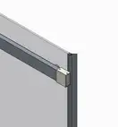 Koer SR SD02-140x200 Дверь в нишу, прозрачное стекло, хром (KR5383)
