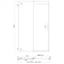 Koer SR SD02-140x200 Дверь в нишу, прозрачное стекло, хром (KR5383)