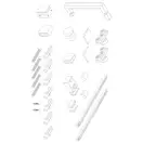 Koer SR SD02-140x200 Дверь в нишу, прозрачное стекло, хром (KR5383)