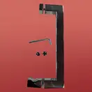 Koer SR SD02-140x200 Дверь в нишу, прозрачное стекло, хром (KR5383)