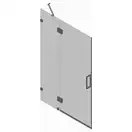 Koer SR SD04-120x200 Дверь в нишу, прозрачная, графит (KR5388)